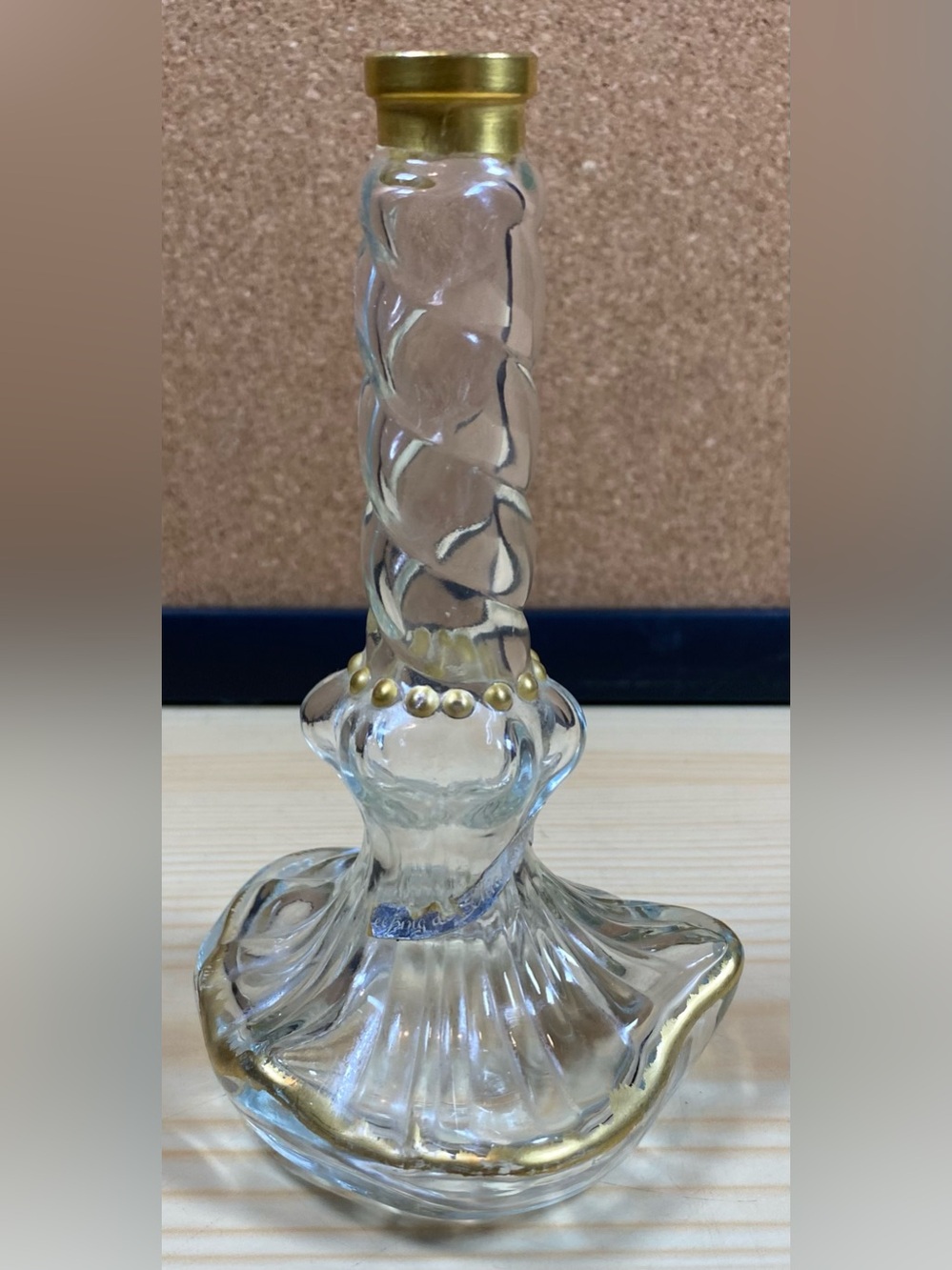 Baccarat Schiaparelli Sleeping Empty Perfume Bottle Vtg 1930s NO Stopper Candle
